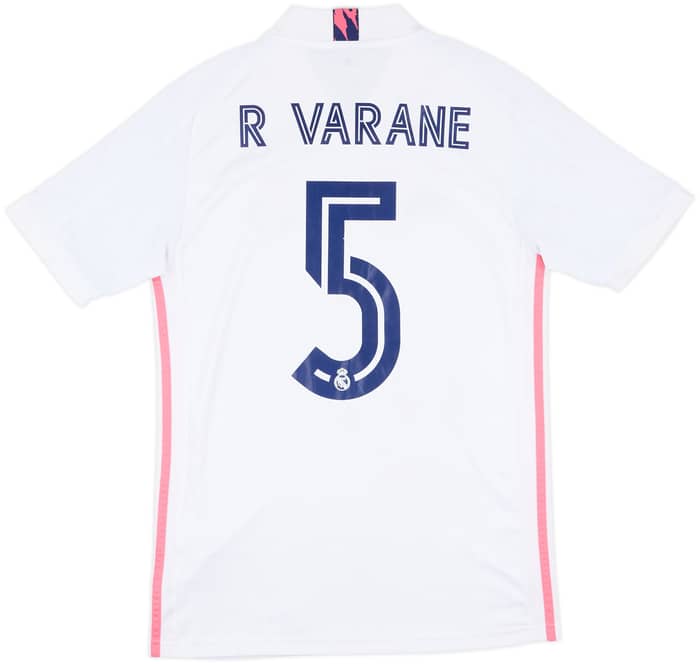 2020-21 Real Madrid Home Shirt R Varane #5 - 6/10 - (S)