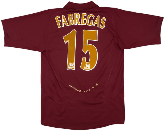 2005-06 Arsenal Home Shirt Fabregas #15 - 8/10 - (M)