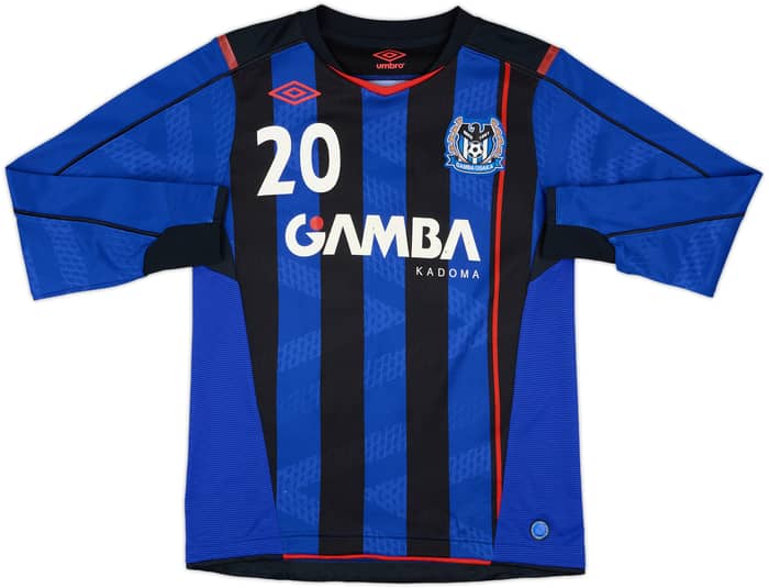 2014 Gamba Osaka Home L/S Shirt #20 - 6/10 - (S)