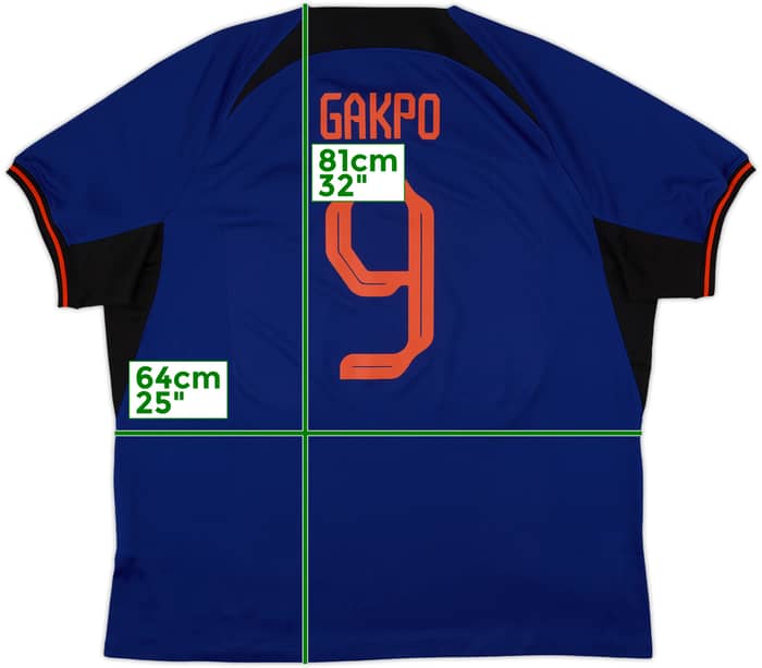 2022-23 Netherlands Away Shirt Gakpo #9 - 10/10 - (XXL)