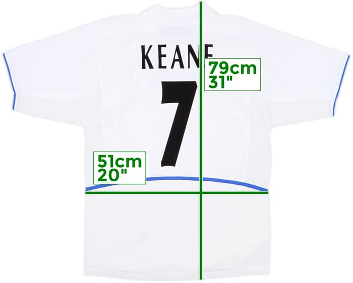 2002-03 Leeds United Home Shirt Keane #7 - 8/10 - (M)