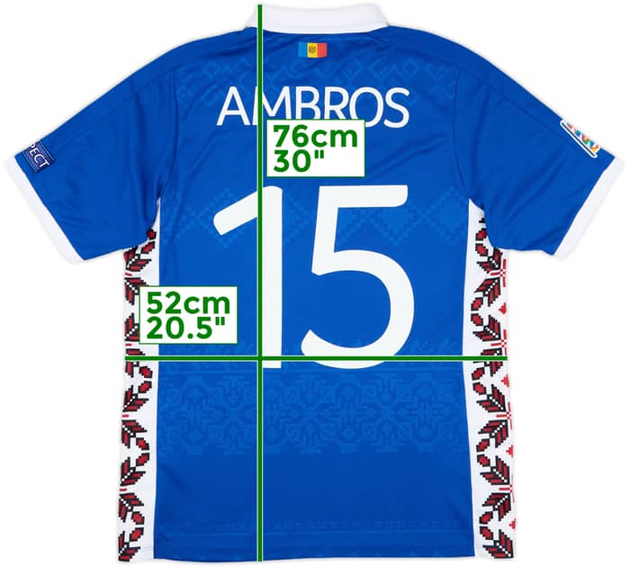 2016-22 Moldova Match Issue Nations League Home Shirt Ambros #15