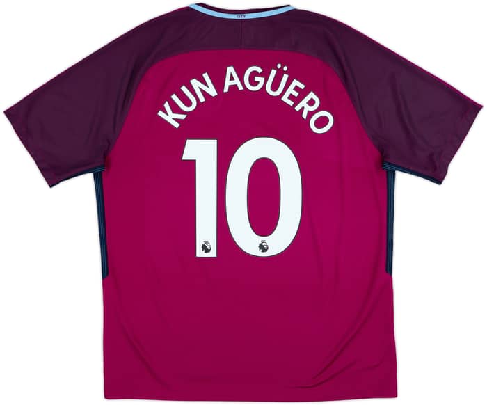 2017-18 Manchester City Away Shirt Kun Aguero #10 - 8/10 - (XL)