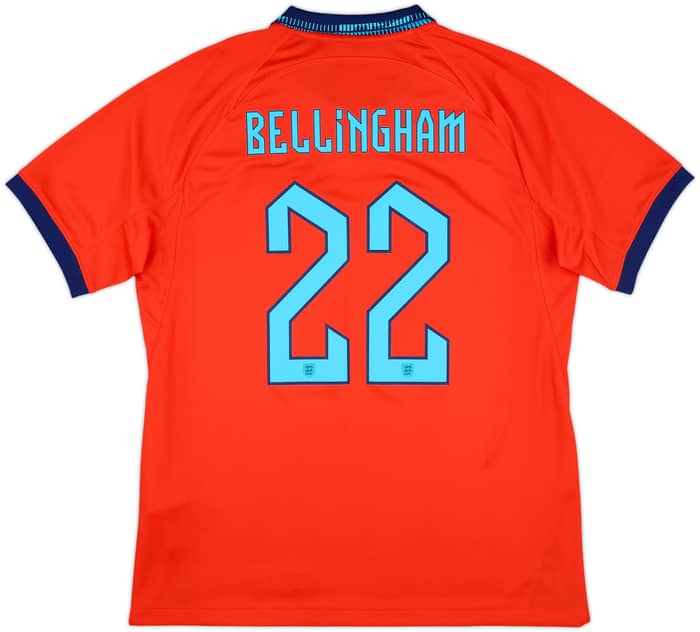 2022-23 England Away Shirt Bellingham #22 - 10/10 - (L)