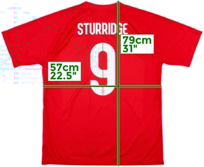 2014-15 England Away Shirt Sturridge #9 - 10/10 - (XL)