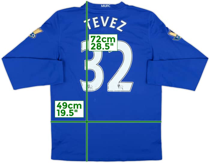 2008-09 Manchester United Third L/S Shirt Tevez #32 - 5/10 - (S)
