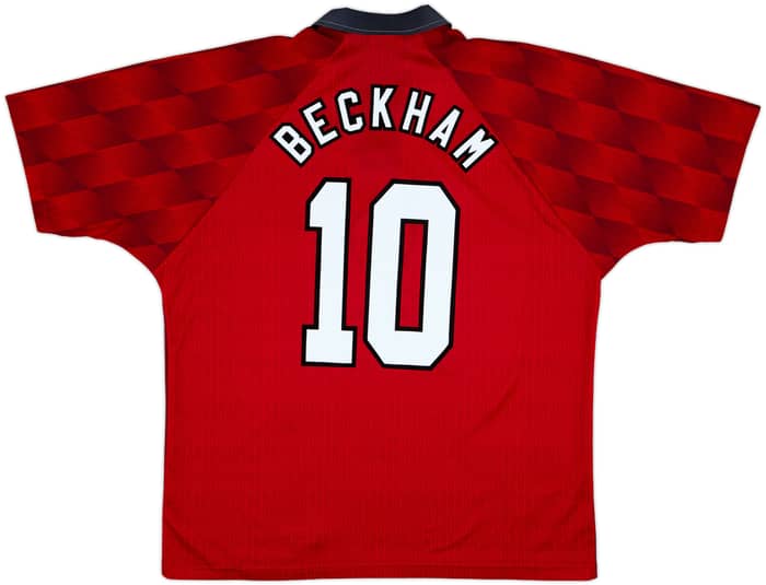 1996-98 Manchester United Home Shirt Beckham #10 - 8/10 - (XL)