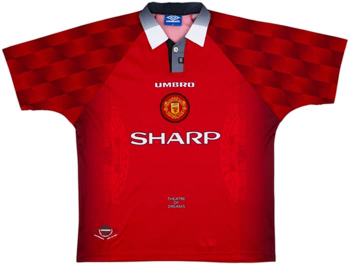 1996-98 Manchester United Home Shirt Beckham #10 - 8/10 - (XL)