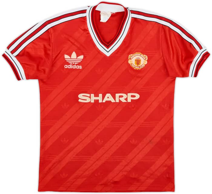 1986-88 Manchester United Home Shirt - 7/10 - (L.Boys)