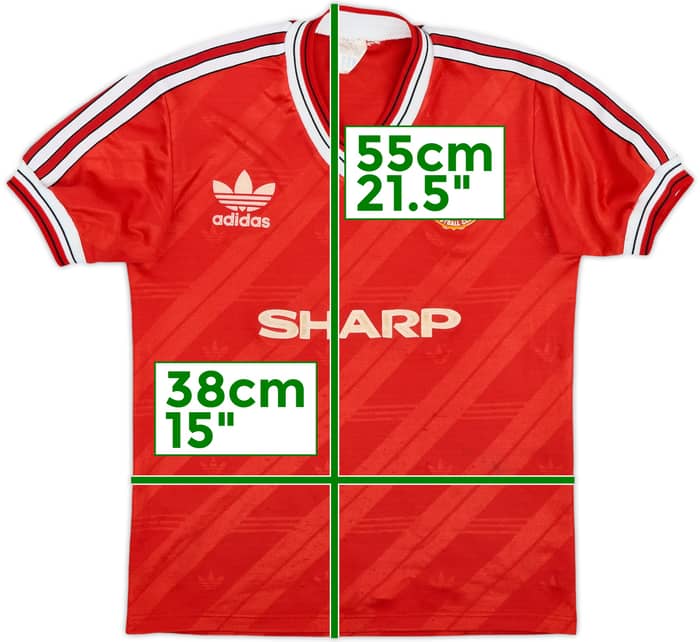 1986-88 Manchester United Home Shirt - 7/10 - (L.Boys)