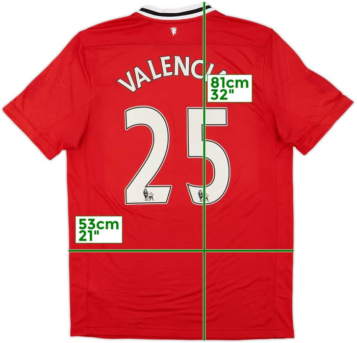 2011-12 Manchester United Home Shirt Valencia #25 - 5/10 - (L)