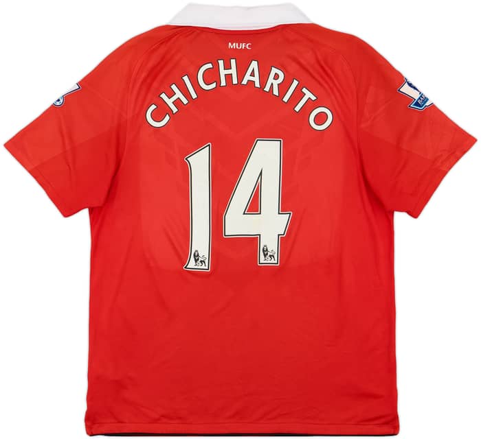 2010-11 Manchester United Home Shirt Chicharito #14 - 7/10 - (L)
