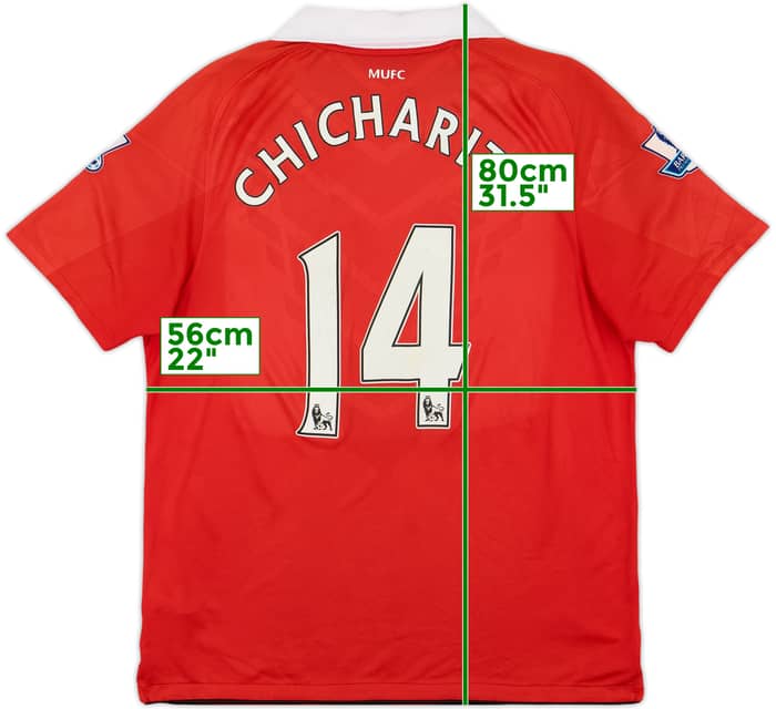 2010-11 Manchester United Home Shirt Chicharito #14 - 7/10 - (L)