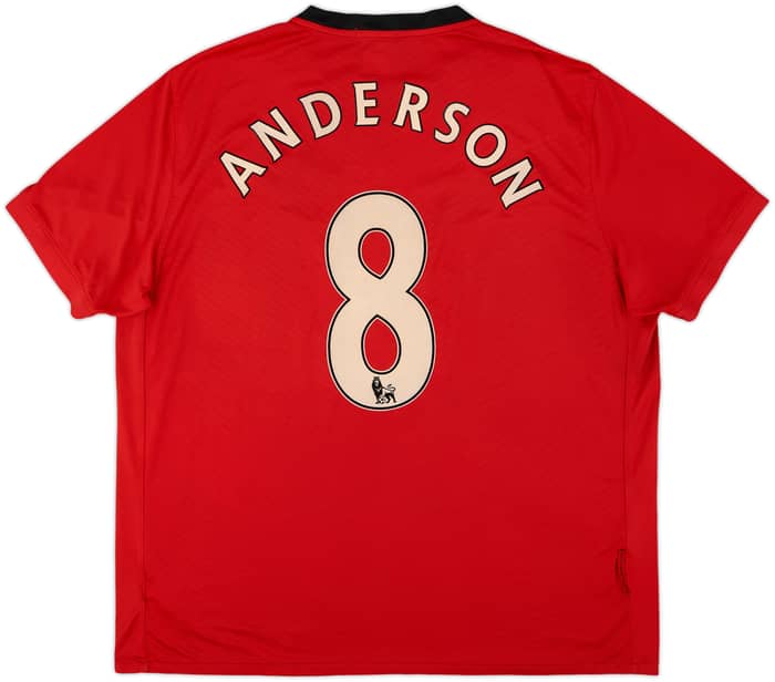 2009-10 Manchester United Home Shirt Anderson #8 - 5/10 - (XXL)