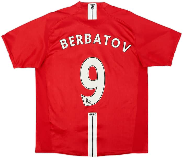 2007-09 Manchester United Home Shirt Berbatov #9 - 6/10 - (M)