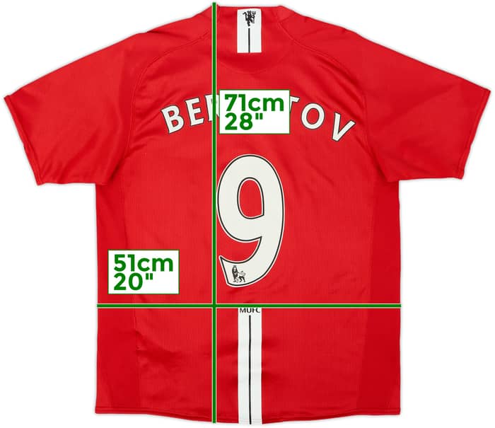 2007-09 Manchester United Home Shirt Berbatov #9 - 6/10 - (M)