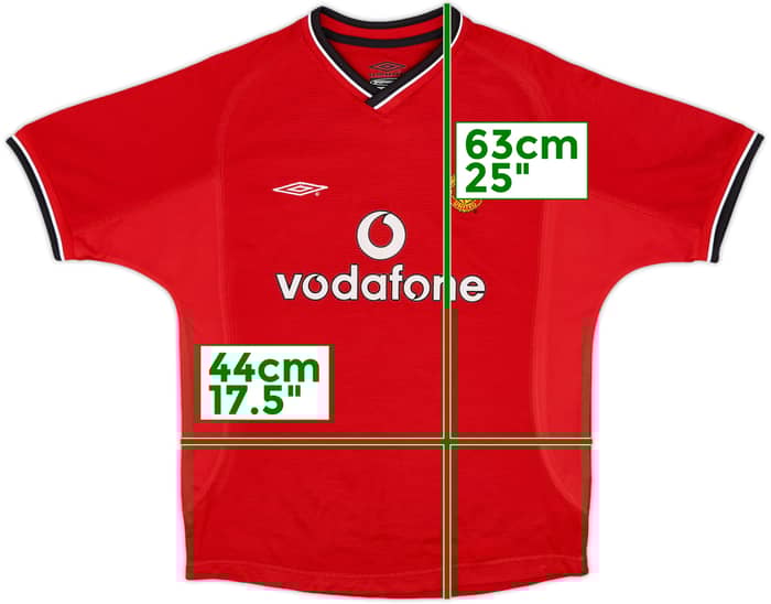 2000-02 Manchester United Home Shirt - 8/10 - (M.Boys)