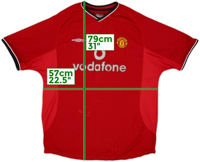 2000-02 Manchester United Home Shirt - 5/10 - (XL)