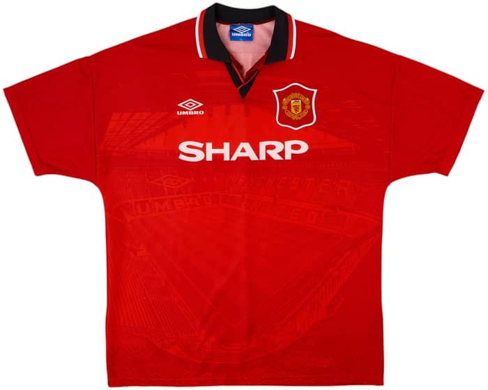 1994-96 Manchester United Home Shirt Beckham #24 - 8/10 - (XL)