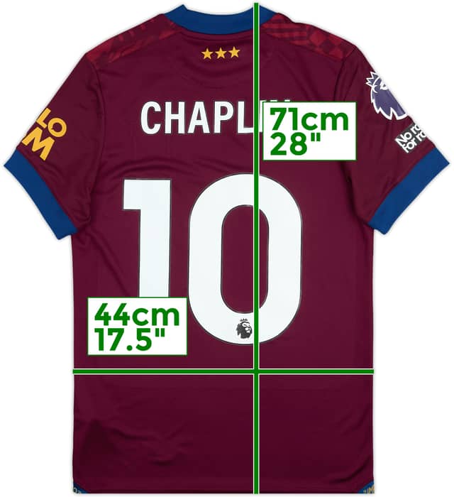 2024-25 Ipswich Match Issue Away Shirt Chaplin #10