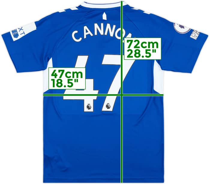 2022-23 Everton Match Issue Home Shirt Cannon #47