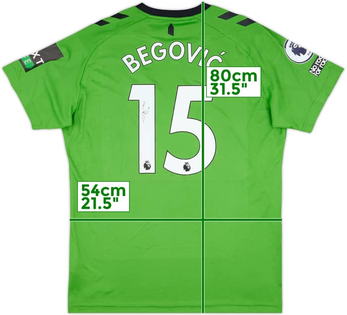 2022-23 Everton Match Issue Signed GK Shirt Begovic #15