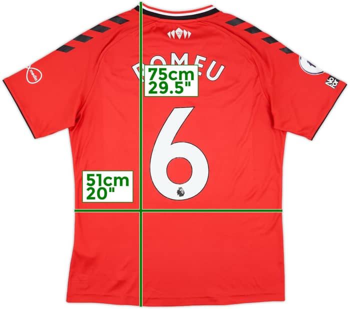 2021-22 Southampton Match Issue Home Shirt Romeu #6