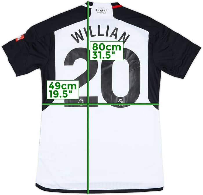 2023-24 Fulham Match Issue Home Shirt Willian #20