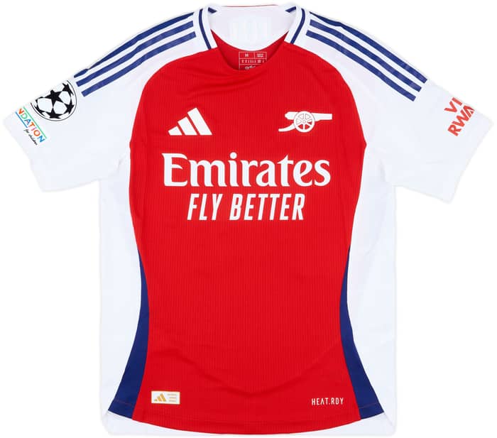 2024-25 Arsenal Match Issue Champions League Home Shirt Sterling #30