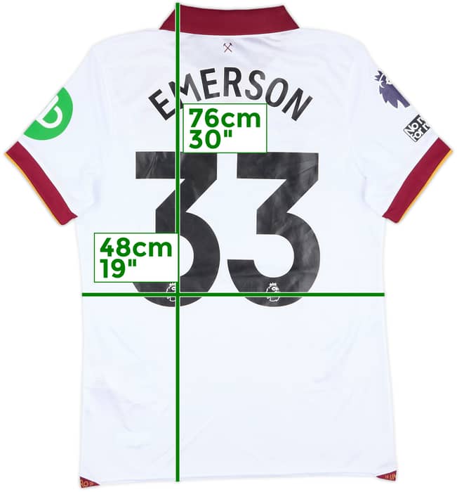 2024-25 West Ham Match Issue Away Shirt Emerson #33