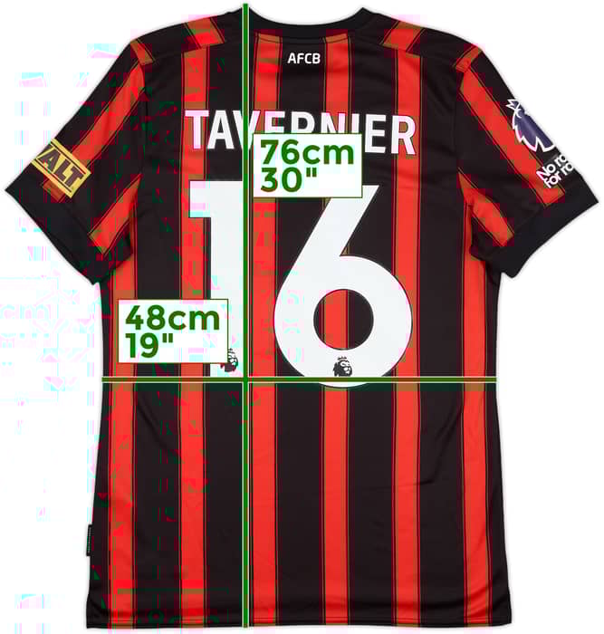 2023-24 Bournemouth Match Issue Home Shirt Tavernier #16