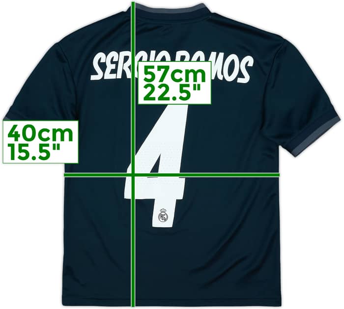 2018-19 Real Madrid Away Shirt Sergio Ramos #4 - 8/10 - (M.Boys)