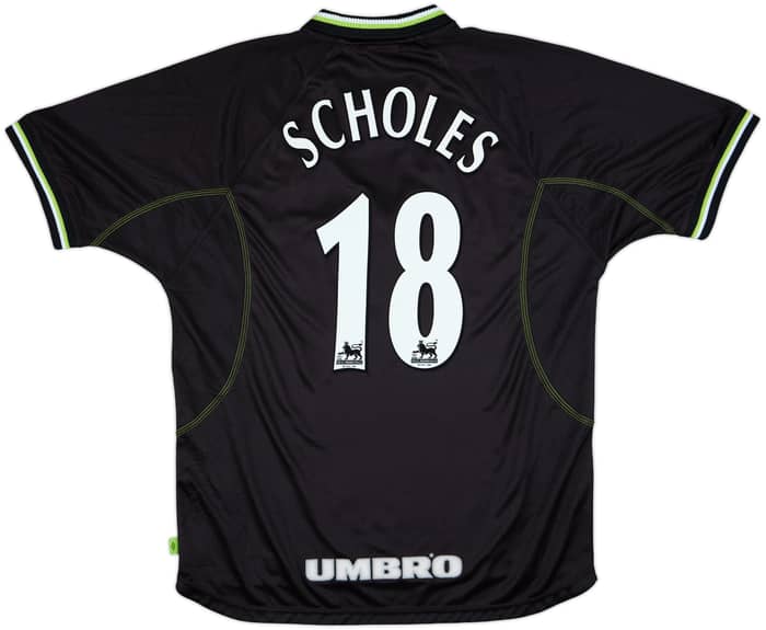 1998-99 Manchester United Third Shirt Scholes #18 - 8/10 - (XL)
