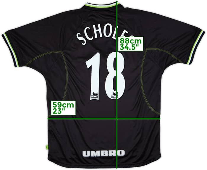 1998-99 Manchester United Third Shirt Scholes #18 - 8/10 - (XL)