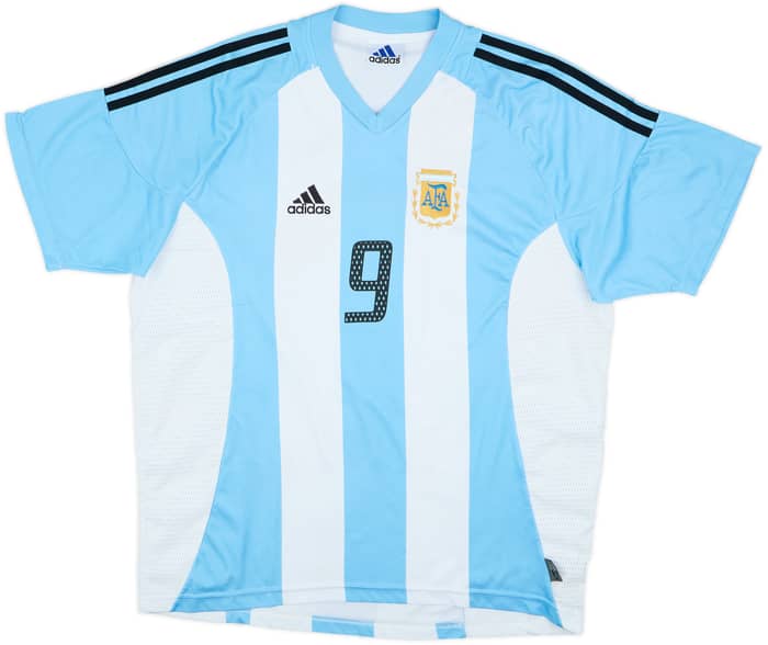 2002-04 Argentina Local Camiseta Batistuta #9 - 6/10 - (L)