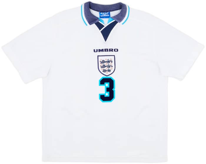 1995-97 England Home Shirt Pearce #3 - 7/10 - (L)