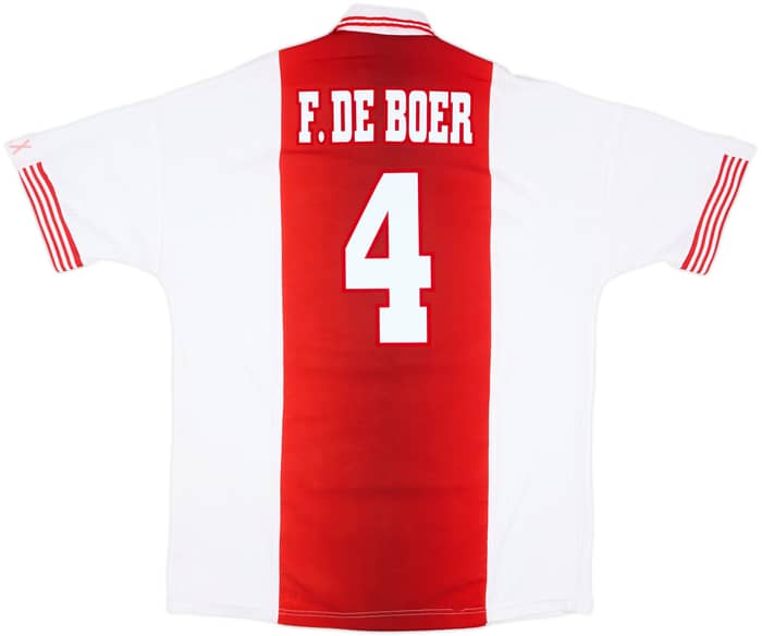 1997-98 Ajax Home Shirt F.De Boer #4 - 8/10 - (XL)