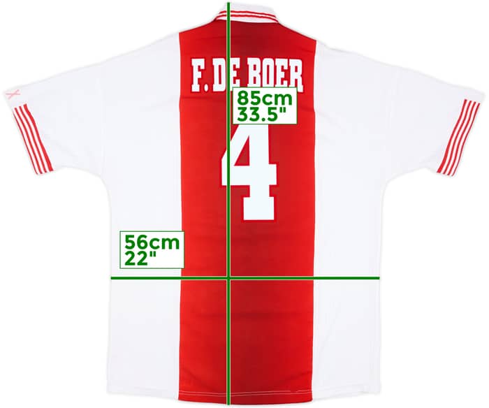 1997-98 Ajax Home Shirt F.De Boer #4 - 8/10 - (XL)