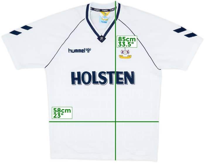 1989-91 Tottenham Home Shirt - 7/10 - (XL)