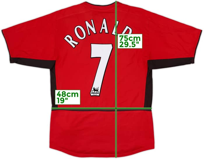 2002-04 Manchester United Home Shirt Ronaldo #7 - 8/10 - (S)