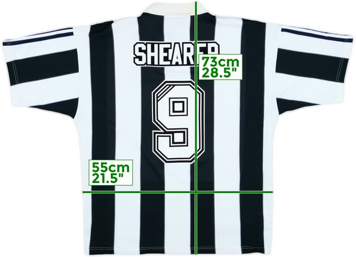 1995-97 Newcastle Home Shirt Shearer #9 - 8/10 - (L)