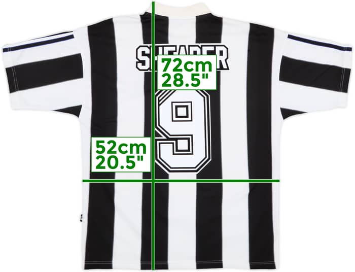 1995-97 Newcastle Home Shirt Shearer #9 - 8/10 - (M)