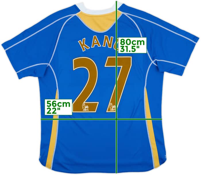 2007-08 Portsmouth Home Shirt Kanu #27 - 6/10 - (L)