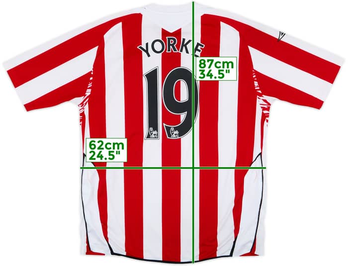 2007-08 Sunderland Home Shirt Yorke #19 - 6/10 - (XXL)
