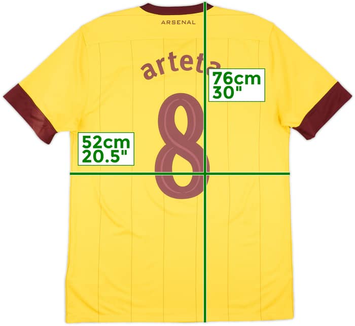 2010-13 Arsenal Away Shirt Arteta #8 - 8/10 - (M)