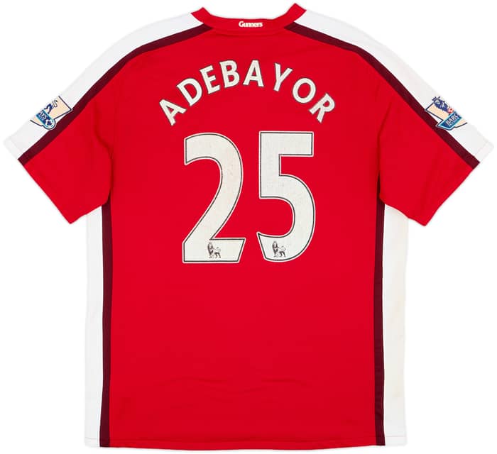 2008-10 Arsenal Home Shirt Adebayor #25 - 6/10 - (L)