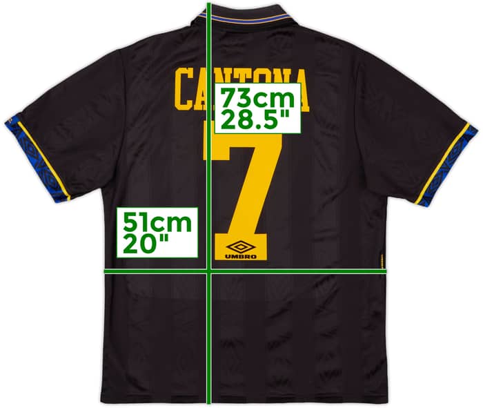 1993-95 Manchester United Away Shirt Cantona #7 - 8/10 - (M)