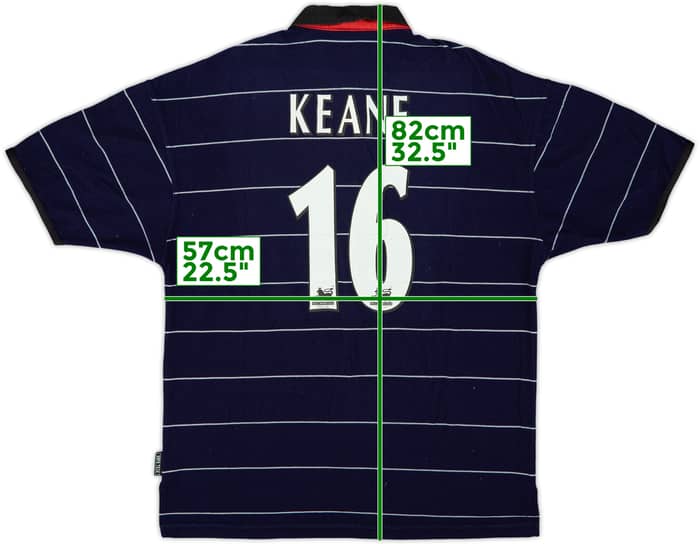 1999-00 Manchester United Away Shirt Keane #16 - 8/10 - (L)
