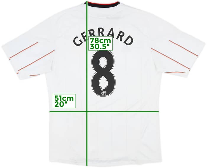 2010-11 Liverpool Away Shirt Gerrard #8 - 5/10 - (L)