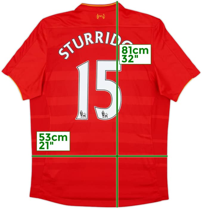 2016-17 Liverpool Home Shirt Sturridge #15 - 7/10 - (L)